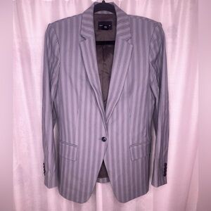 Club Monaco Women's Gray Pinstripe Blazer